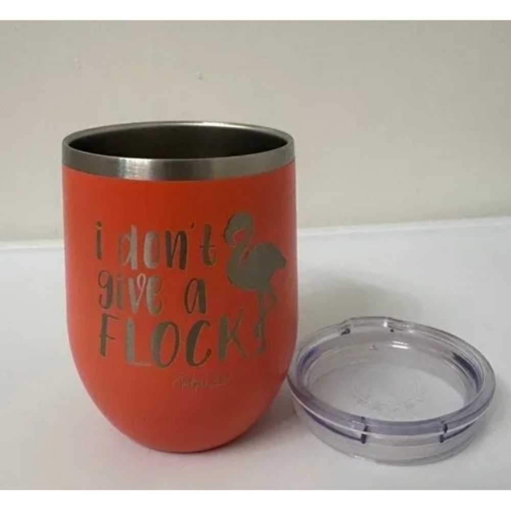 Piper Lou Insulated Wine Tumbler I Don't Give a Flock! Stainless Steel Cup‎